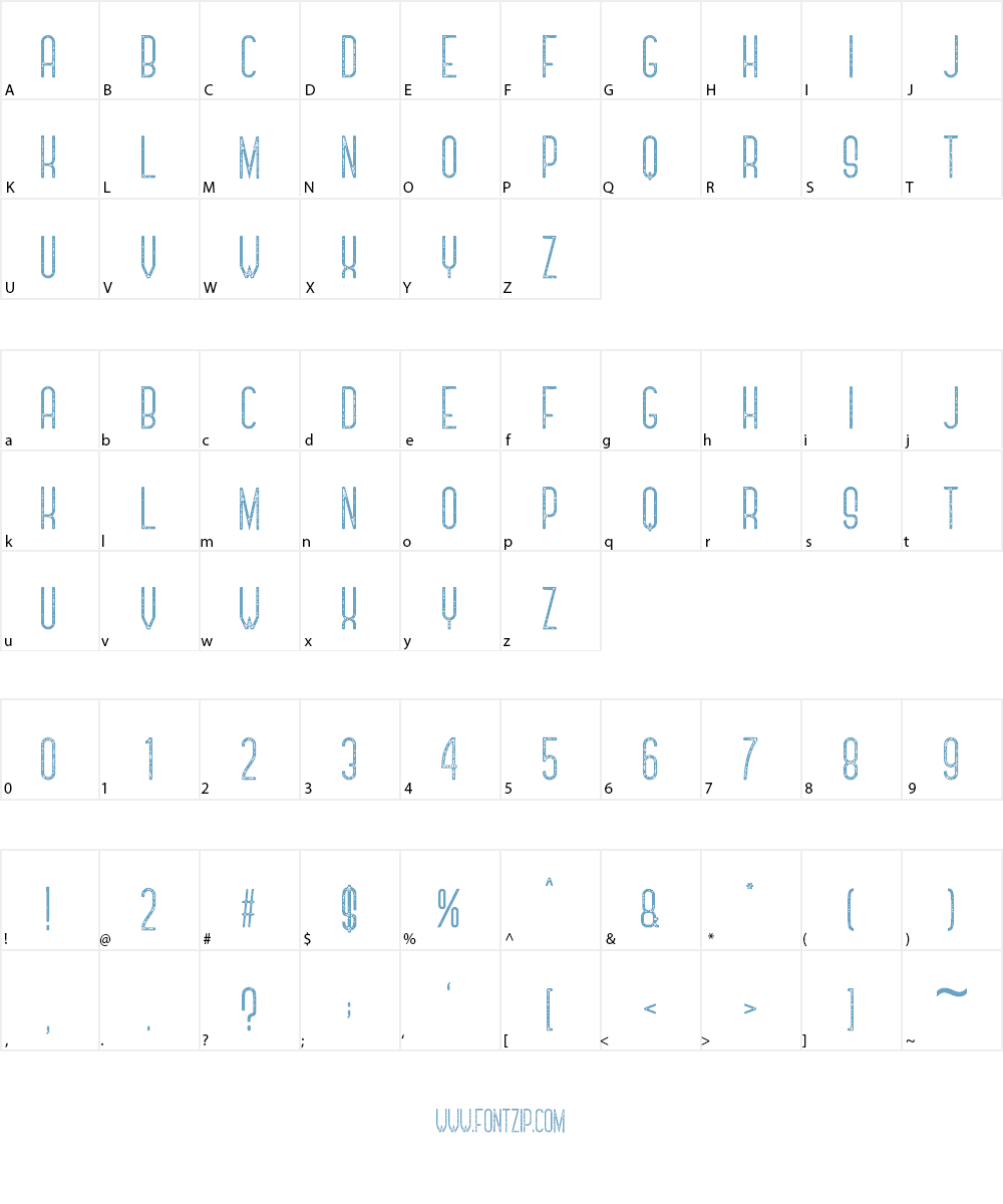 Zero Catasthropic Font Character